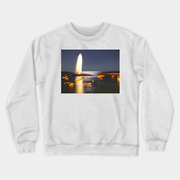 Paço d'arcos. jacto luminoso. Sleeping Crewneck Sweatshirt by terezadelpilar